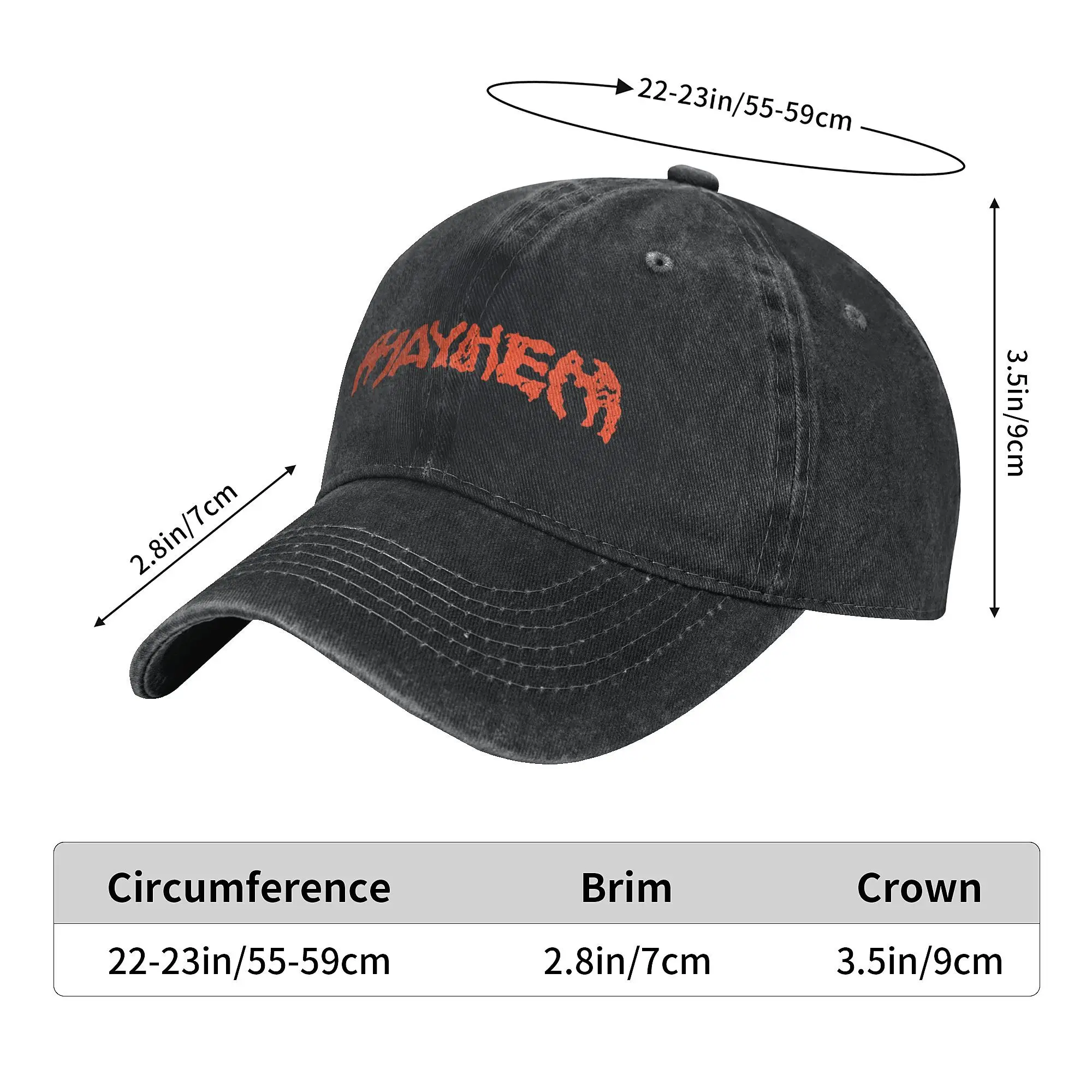 Men Women Lady Gaga Mayhem 2025 Printed Hats Casual Distressed Washed  Baseball Cap Adjustable 2