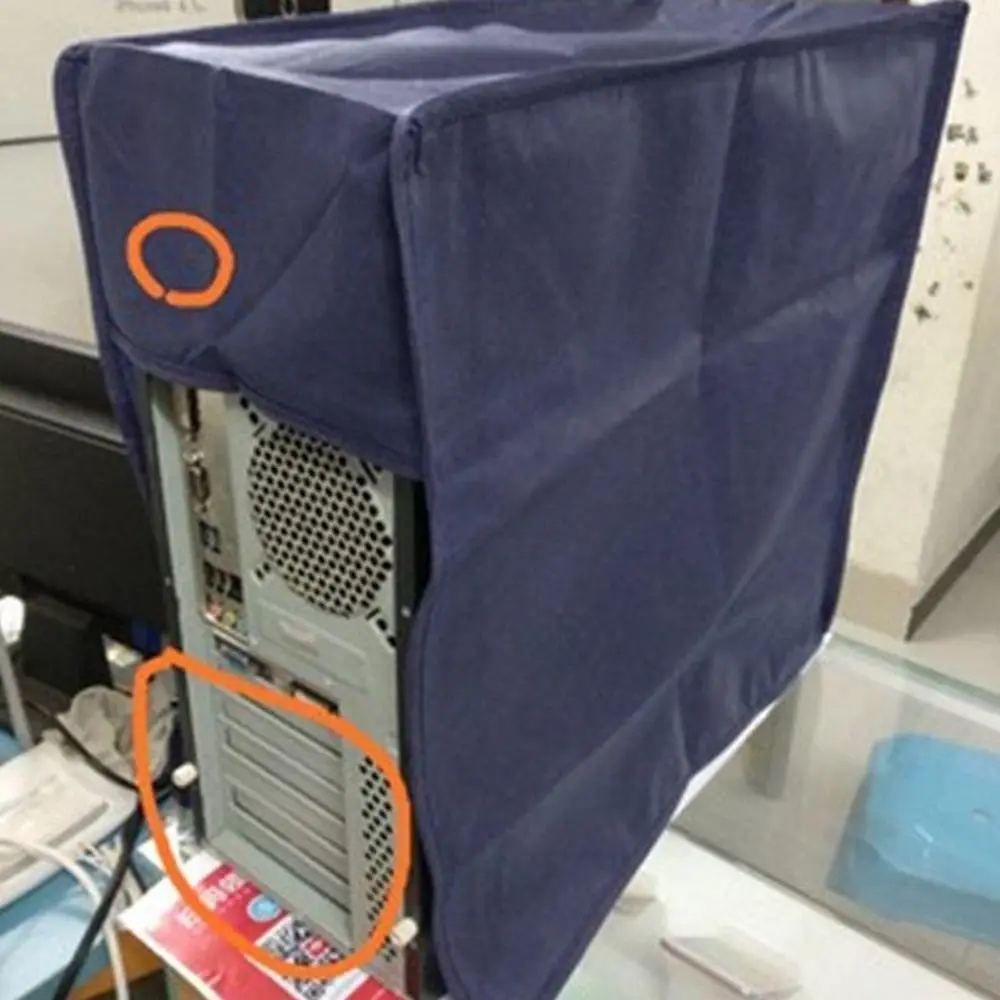 Description Picture 4 of item3PCS 19 To 34 Inches Desktop Computer Dust Cover Blue Nonwovens Computer Protective Cover Breathable Moisture-proof