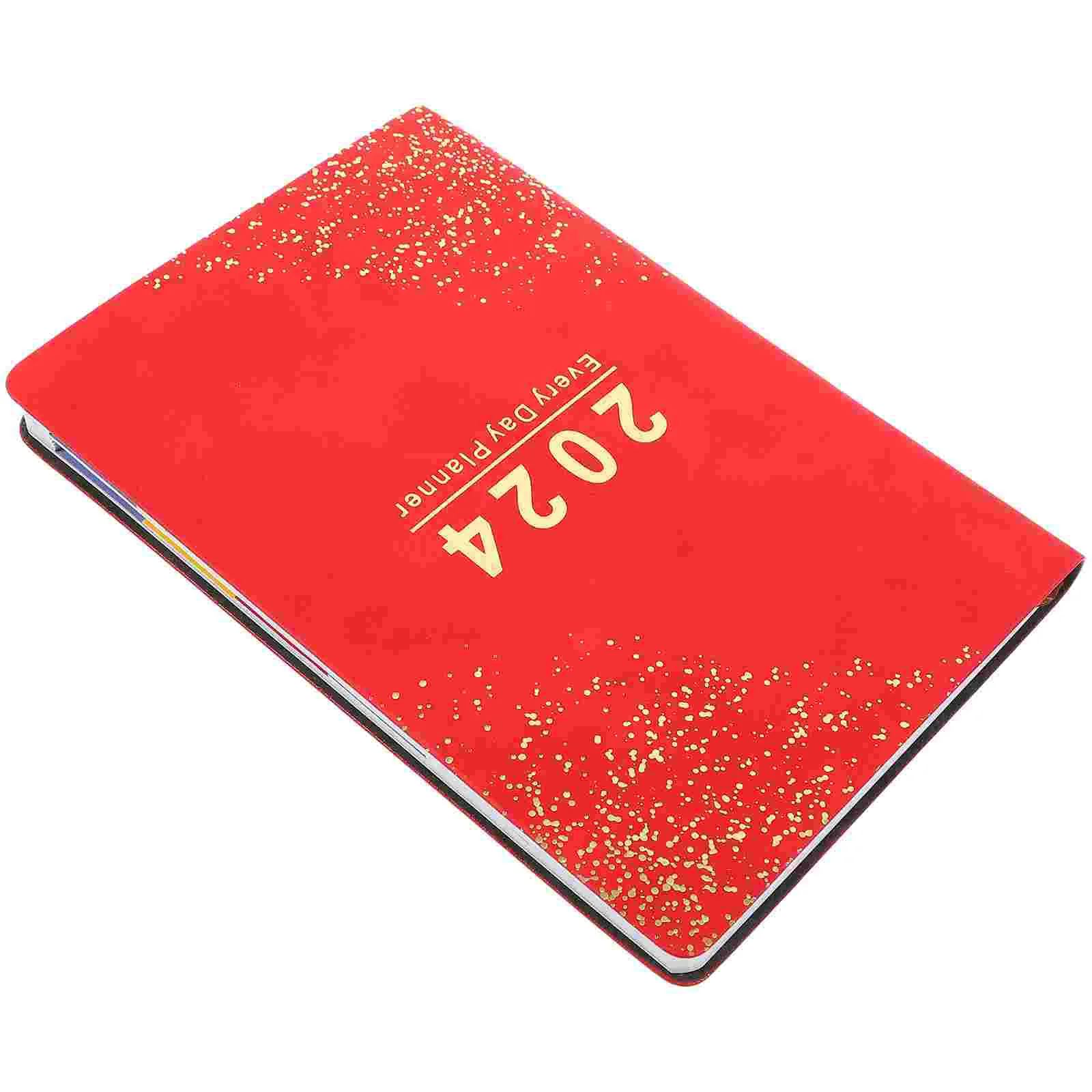 

Блокнот-ежедневник на 2024 год для студентов, удобный учебный планировщик, календарь, красные многофункциональные бумажные подкладки для ежедневного использования