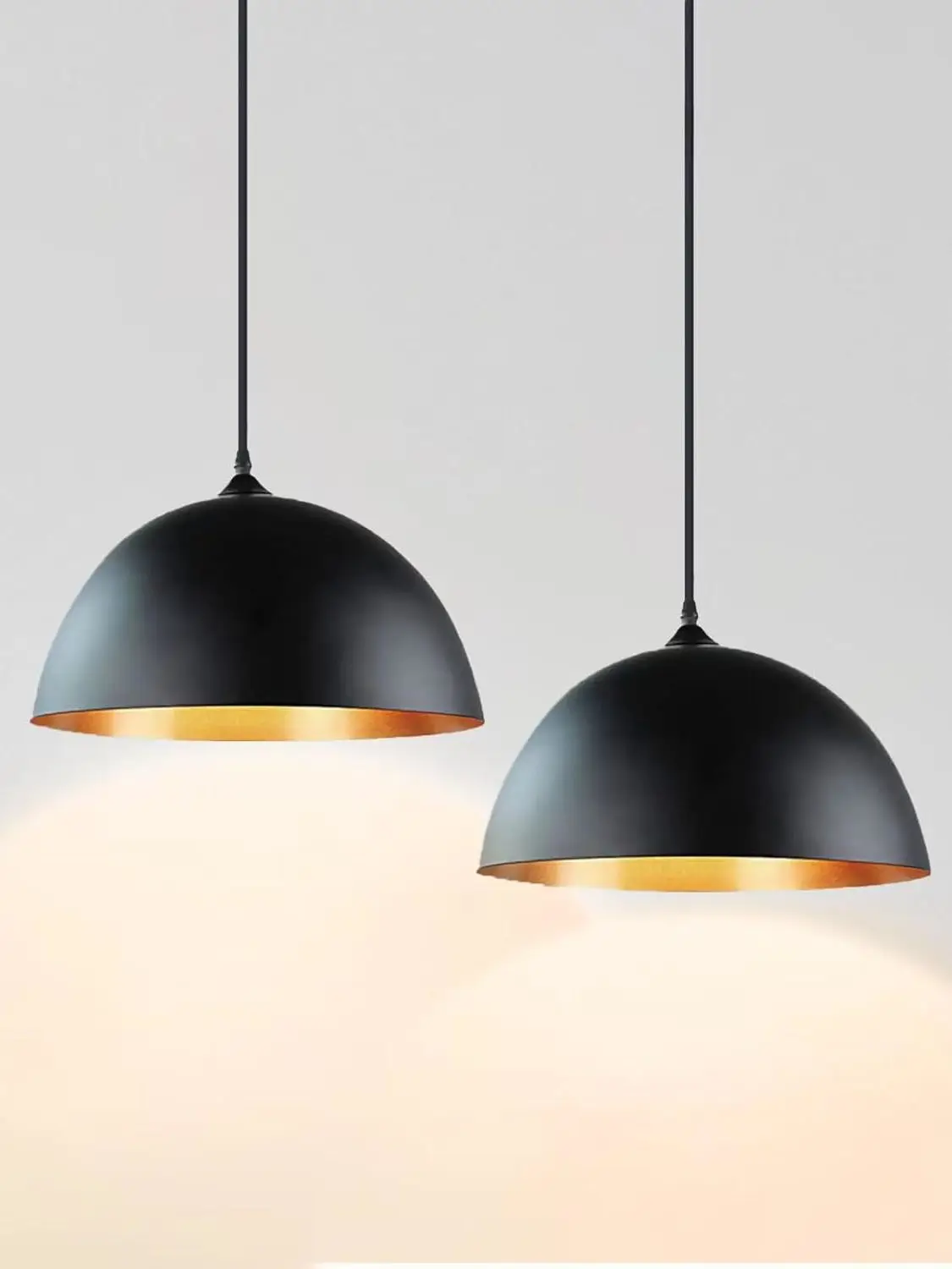 

Pack Metal Pendant Light Fixtures, Rustic Ceiling Lights, Industrial Adjustable Hanging Lamp with E26 Base, Farmhouse