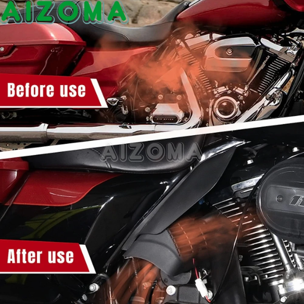 Motorcycle Radiator Cool Flow Fan For Harley Touring CVO Ultra