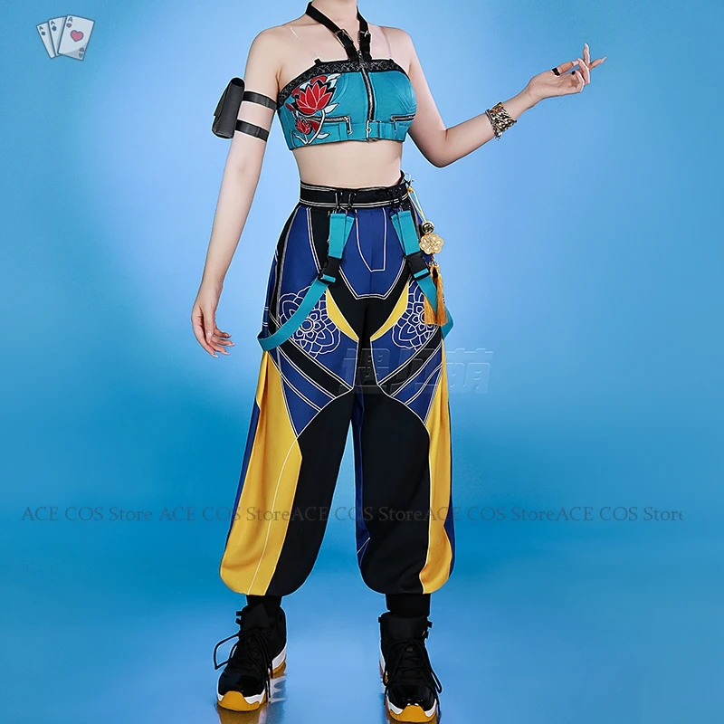 thumbnail image 2 of Anime K-Pop Demon Hunters Zoey Rumi Mira Cosplay Costume White PU Leather Uniform Role Play For Party Halloween Carnival Outfits 2 of 11