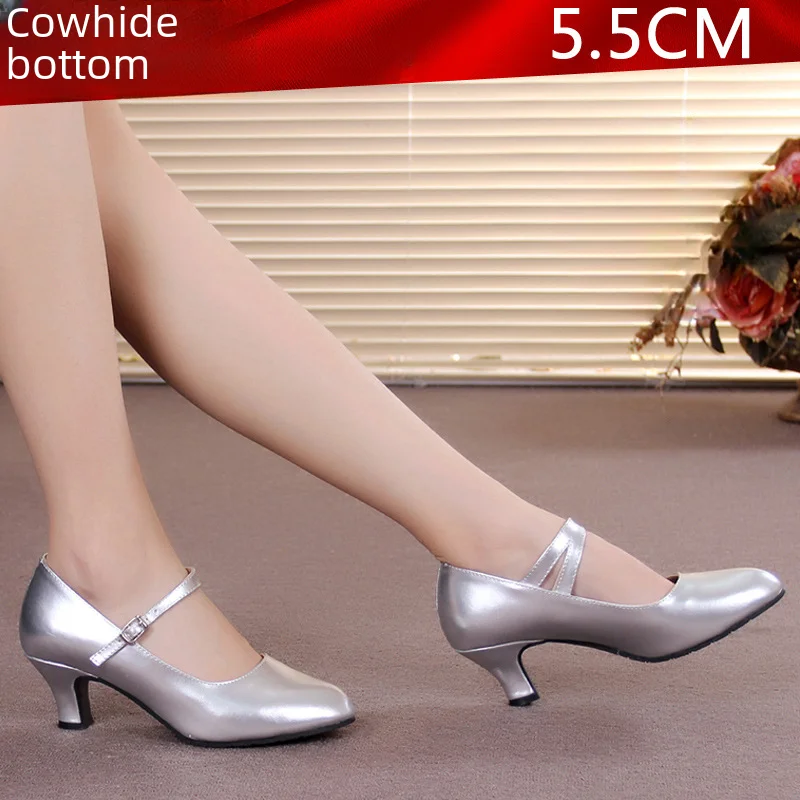 Zapatos De Baile Latino Para Mujer, Tacones Bajos Cuadrados