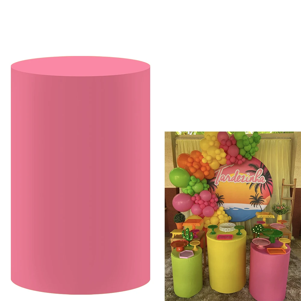 

Розовая однотонная тематическая крышка цилиндра для дней рождения, реквизит для украшения свадьбы и детского праздника