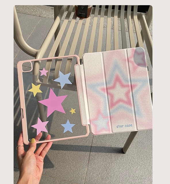 Fashion Star IPad Protective Case Pro 11 Rotating Air 4 5 Acrylic 10.2 Inch  Tablet 10th Generation Three Fold White Ipad Cover - AliExpress