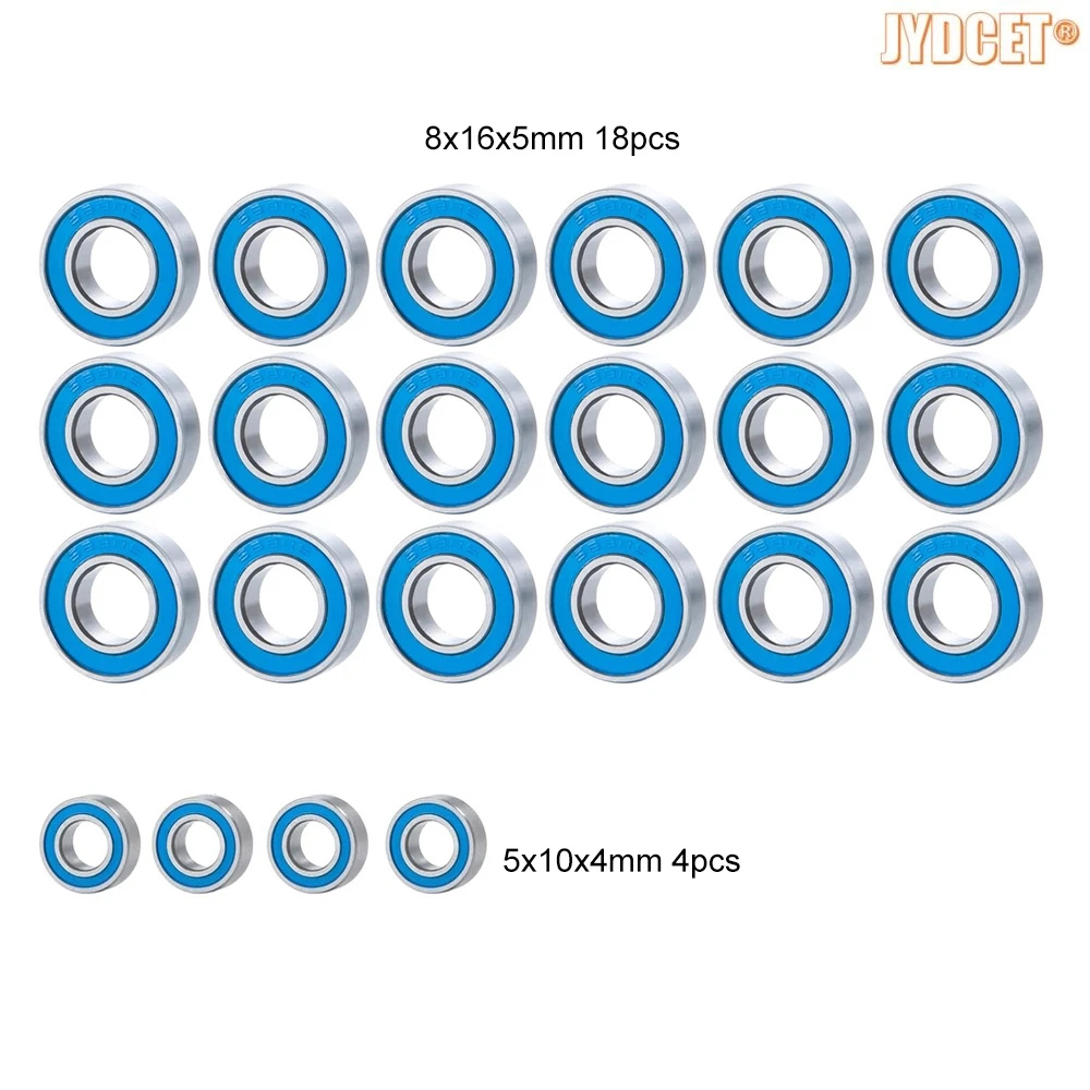 

22pcs Blue Rubber Sealed Bearing Kits - Precision High Speed Bearing for RC 1/8 HSP Nitro Savagery Truck 94762