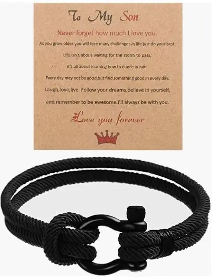 To My Son Love You Forever Nautical Bracelet – WAVAO