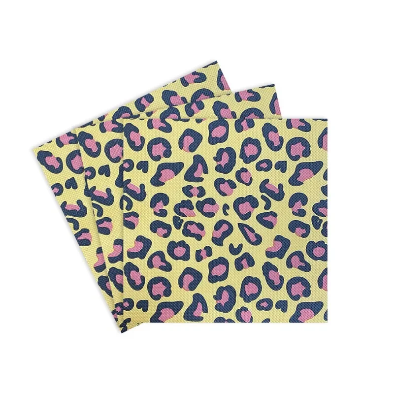 20pcs New Jungle Leopard Print Theme Printing Creative Birthday Party Decoration Supplies Disposable Restaurant Hotel Napkins