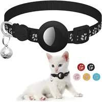 Airtag Cat Collar Breakaway, Reflective Kitten Collar with Apple Air Tag Holder and Bell for Girl Boy Cats, 0.4 Inches 2