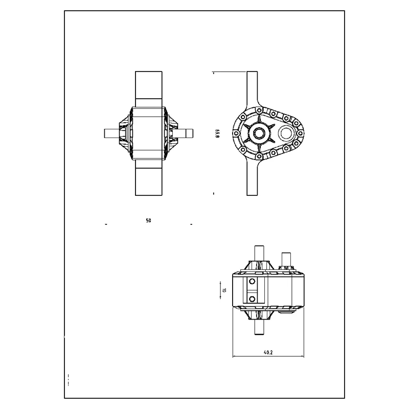 LESU 1/10 RC Crawler Auto Metall Verteilergetriebe Für Tamiyaya Geländewagen DIY Fernbedienung Erwachsene Spielzeug Ersatzteil TH17938 – Detail 6