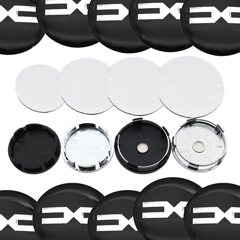 4개 56mm 60mm 65mm 68mm 자동차 엠블럼 휠 센터 허브 캡 림 개조용 크리에이티브 배지 커버 장식 스티커 액세서리 (다치아용)