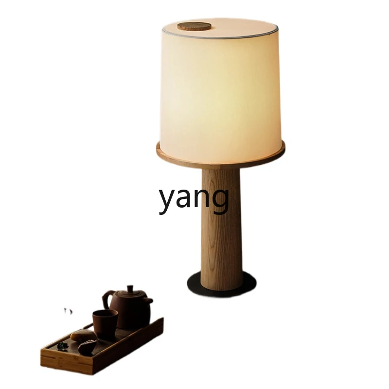 High-Grade Atmosphere Bedroom Table Lamp Bedside Solid Wood Mid-Ancient Simple Home
