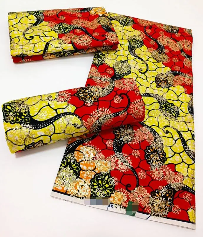 2022 New Hot Sale African Wax Fabric Cotton Material Nigerian Ankara Block Prints Batik Dutch High Quality Sewing Cloth