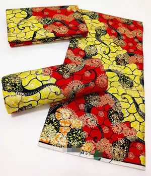 2022 New Hot Sale African Wax Fabric Cotton Material Nigerian Ankara Block Prints Batik Dutch High Quality Sewing Cloth 1