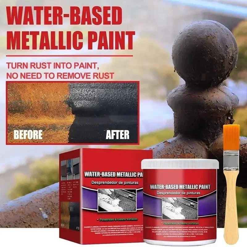 New 100ml Car Chassis Rust Converter Anti-Rust Water-Based Primer Metal Surface Rust Remover Weather-Proof Long Lasting Deruster