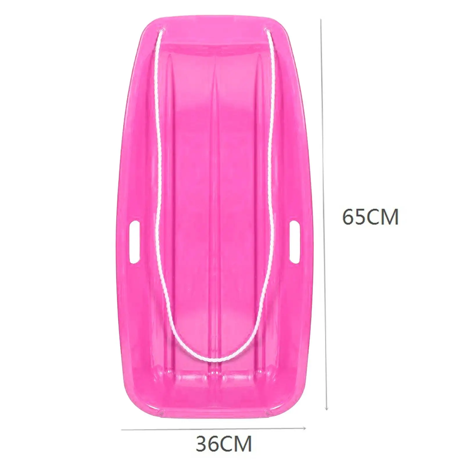 Portable Winter Toboggan Sled Pull Ropes Comfortable Booster for Adults Kids