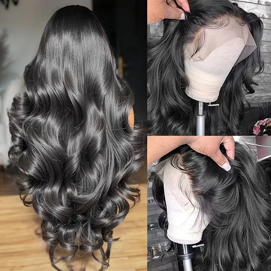 Golden HD 13x6 250% Lace Frontal Body Wave Human Hair Wigs 30 40 Inch Brazilian 5x5 Glueless Ready To Wear 13X4 Lace Front Wig 4