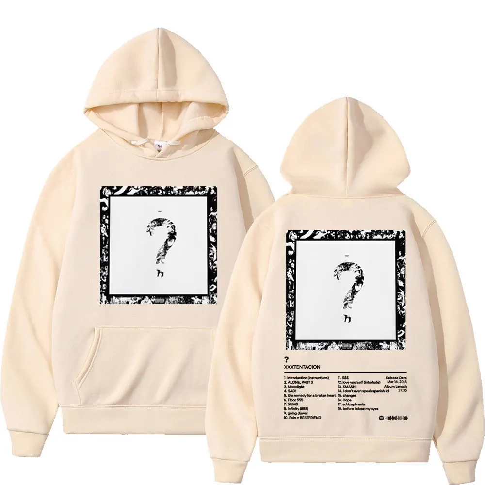 Rapper XXX Music Album Double Sided Print Hoodie High Quality Fashion Oversized Pullovers Men Women Trend Hip Hop Sweatshirts