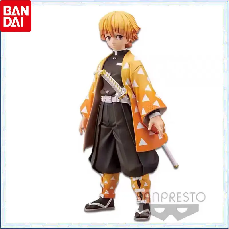 

Bandai Genuine Anime Area Japan Demon Slayer Agatsuma Zenitsu Static State Amusement Action Figure Standing Style Holiday Gifts