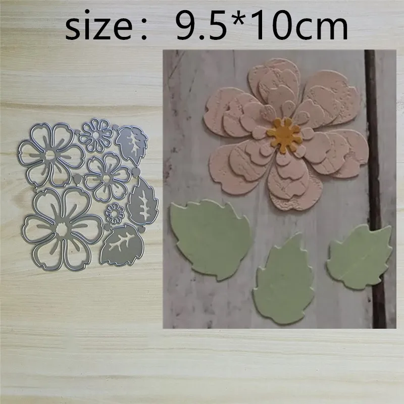 

Hollow Out Flower Leaf Metal Cut Dies Stencils for Scrapbooking Stamp/Photo Album Decorative Embossing DIY Paper Cards