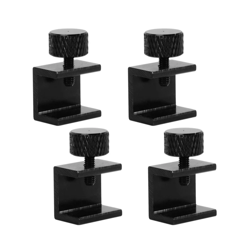 

4Pcs 3D Printer Glass Bed Clips Heatbed Adjustable Clamps Aluminium Alloy Heated Bed Clips Black