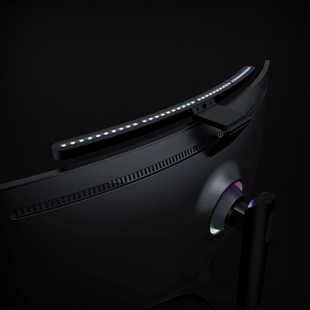LYMAX RA97 Curved Monitor Light RGB Color Sound-Sensitive Music PC Hanging Game Dimming Eye-Care Wireless Remote Control monitor light