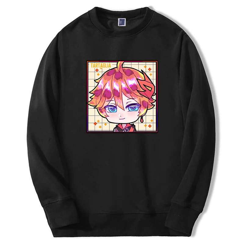 

Genshin Impact Game Hoodies Men Women Fashion Anime Xiao Genshin Graphic Sweatshirts New Loose Round Neck Pullover Sudaderas