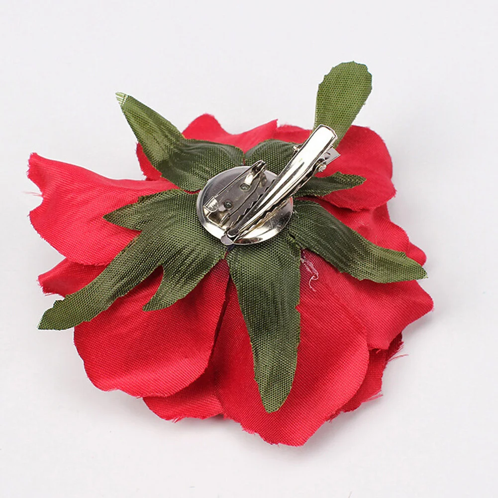 Elegant Red Rose Hair Clips - Valentine's Day & Beach Party Accessories