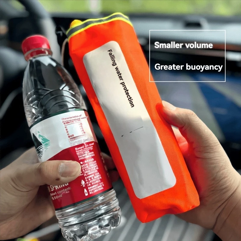 Automatic inflatable drowning life jacket, large buoyancy belt, adult portable car emergency life buoy bag