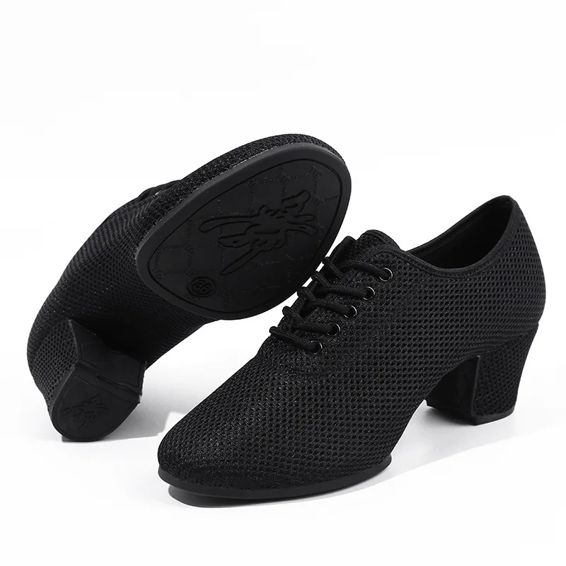 Salsa Dance Shoes Mesh Canvas For Men Women Standard Outdoor Modern Ballroom Tango Latin Jazz