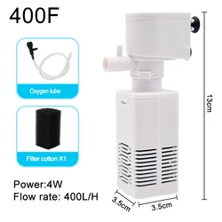 Silent Submersible Aquarium Water Pump & Oxygen Aerator (400F)