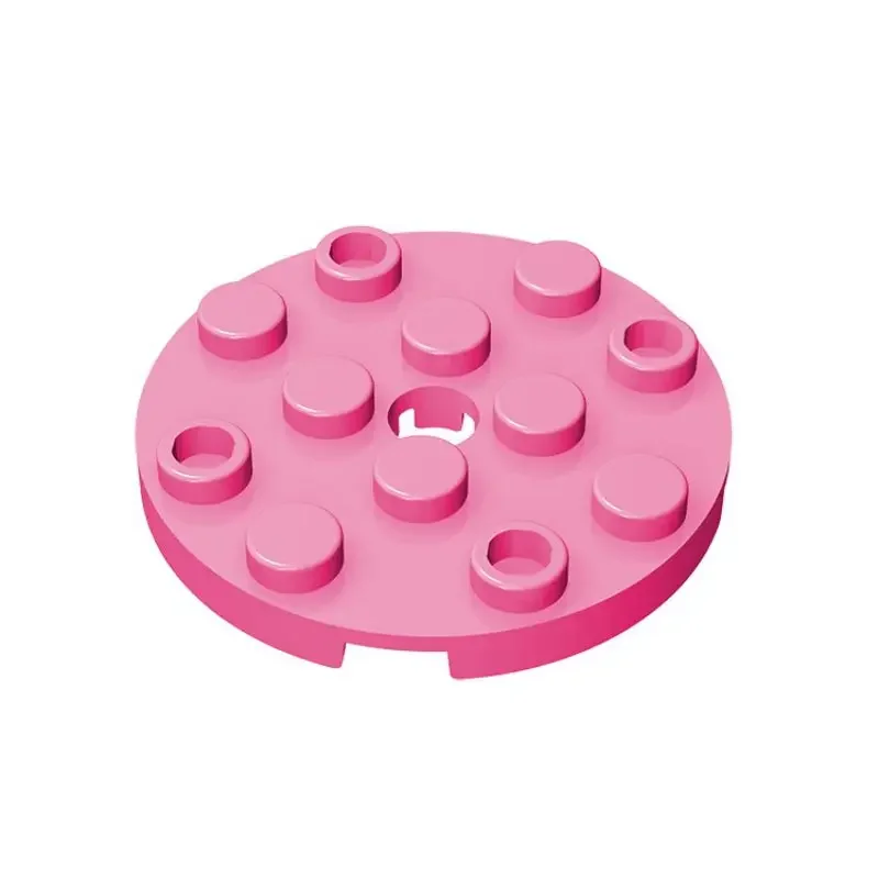 

10pcs MOC DIY 60474 Plate Round 4 x 4 with Pin Hole For Building Blocks Parts DIY Educational Parts Toys