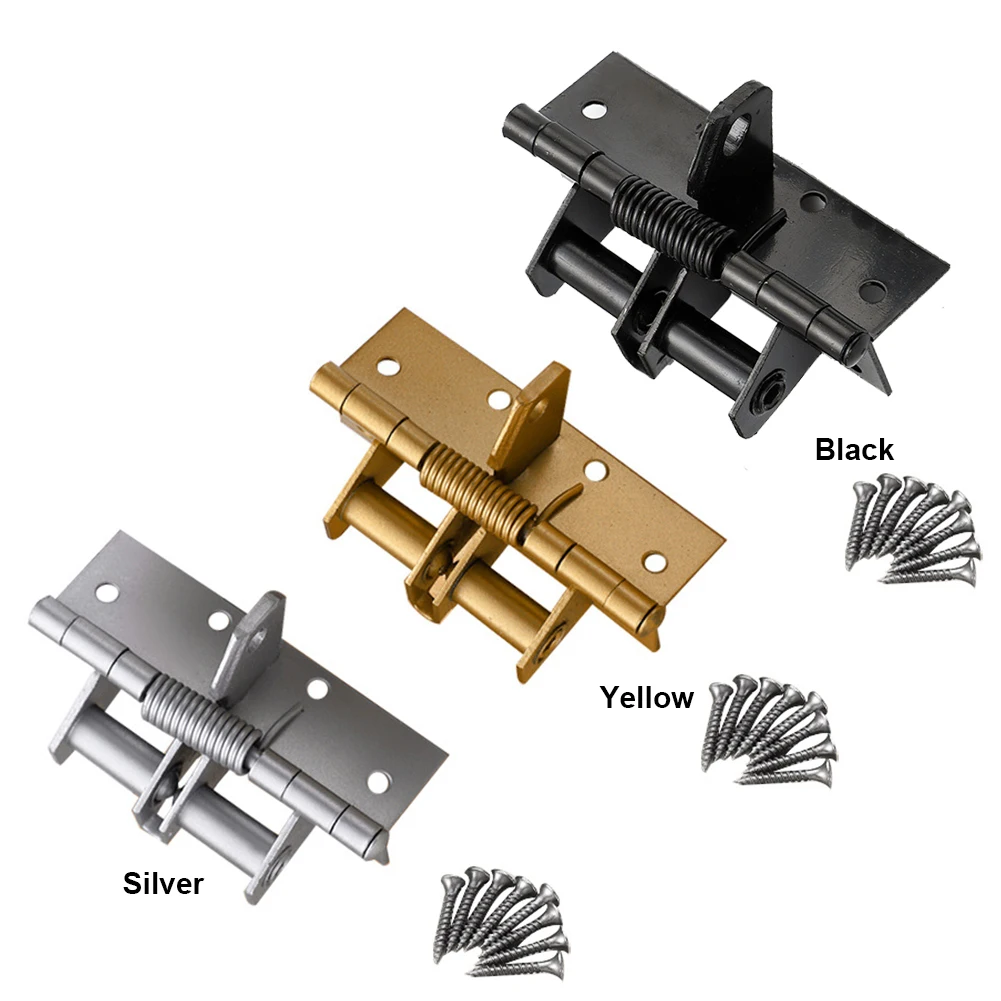 Self Closing Spring Door Hinge Mute 4 Inch Cabinet Door Hinge Invisible Automatic Closer Anti-Rust Household Hardware