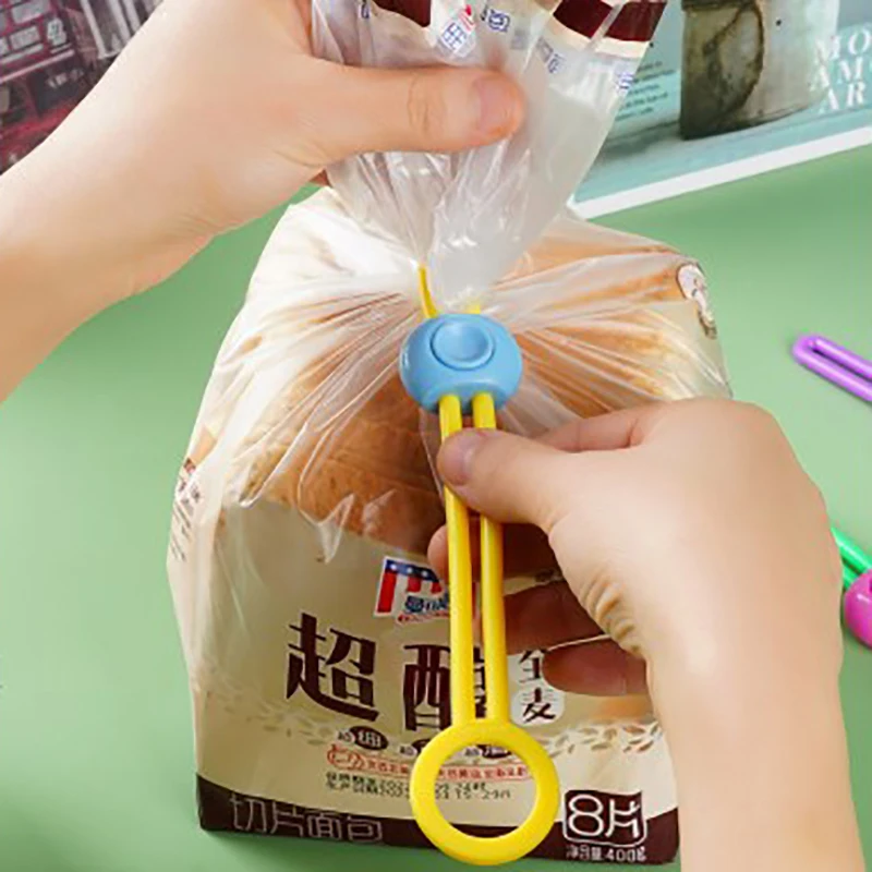 

Reusable Food Bag Sealing Strap Freshness Sealing Clip Adjustable Clips Sealer Portable Data Cable Storage Kitchen Gadgets