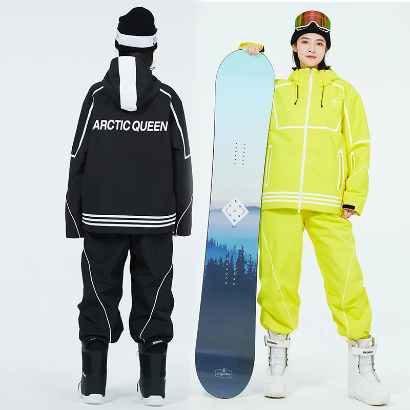 

2023 Windproof Waterproof Snowboard Outfit Outdoor Jacket Pants Man Snowsuit Winter Sport Women Ski Sets Mountain Female Clothes