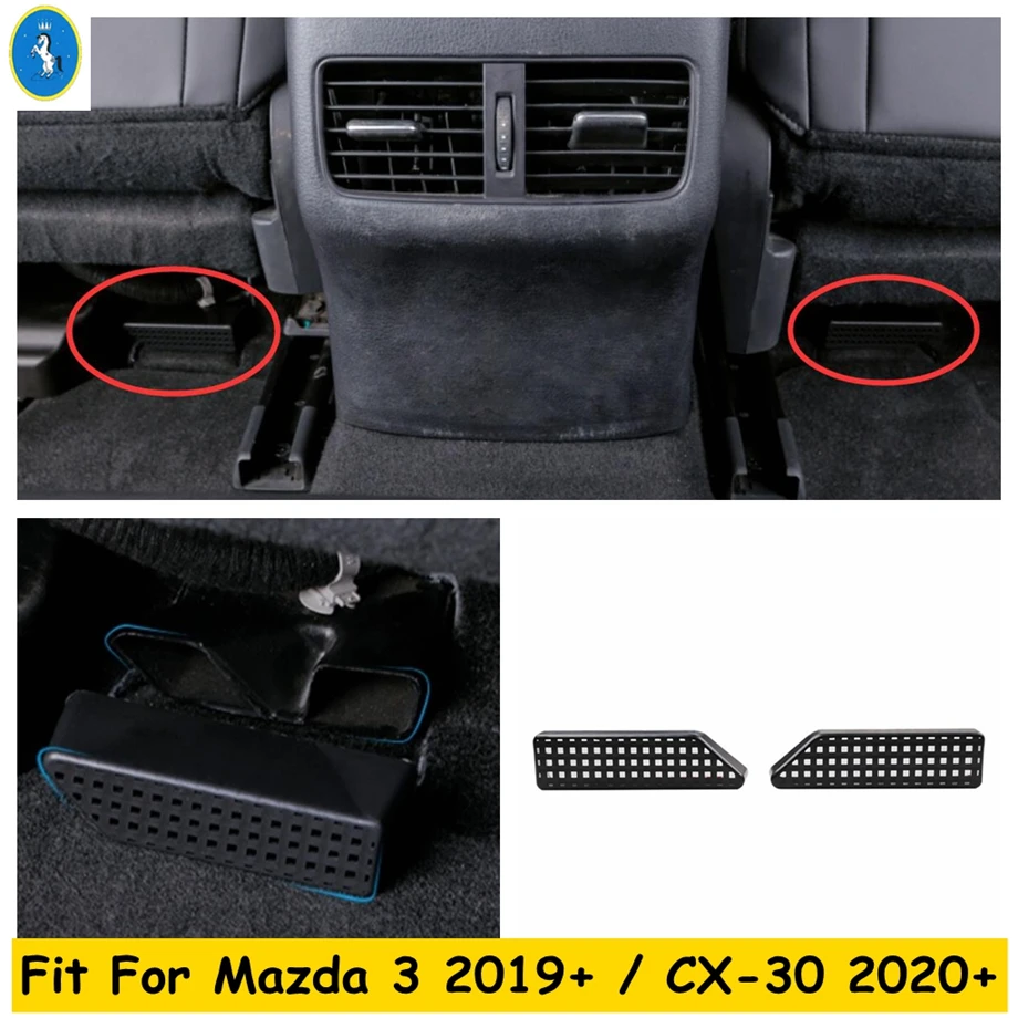 

Car Under Seat Floor Air Condition AC Heater Air Vent Outlet Cover Trim For Mazda 3 2019 - 2022 / CX-30 2020 - 2022 Accessories