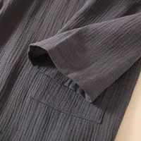 2026 Japanese New Spring/Summer Couple Kimono Robe 100% Cotton Crepe Cloth Men's and Women's Bathrobe Thin Home Sleeping Robe - Image 6