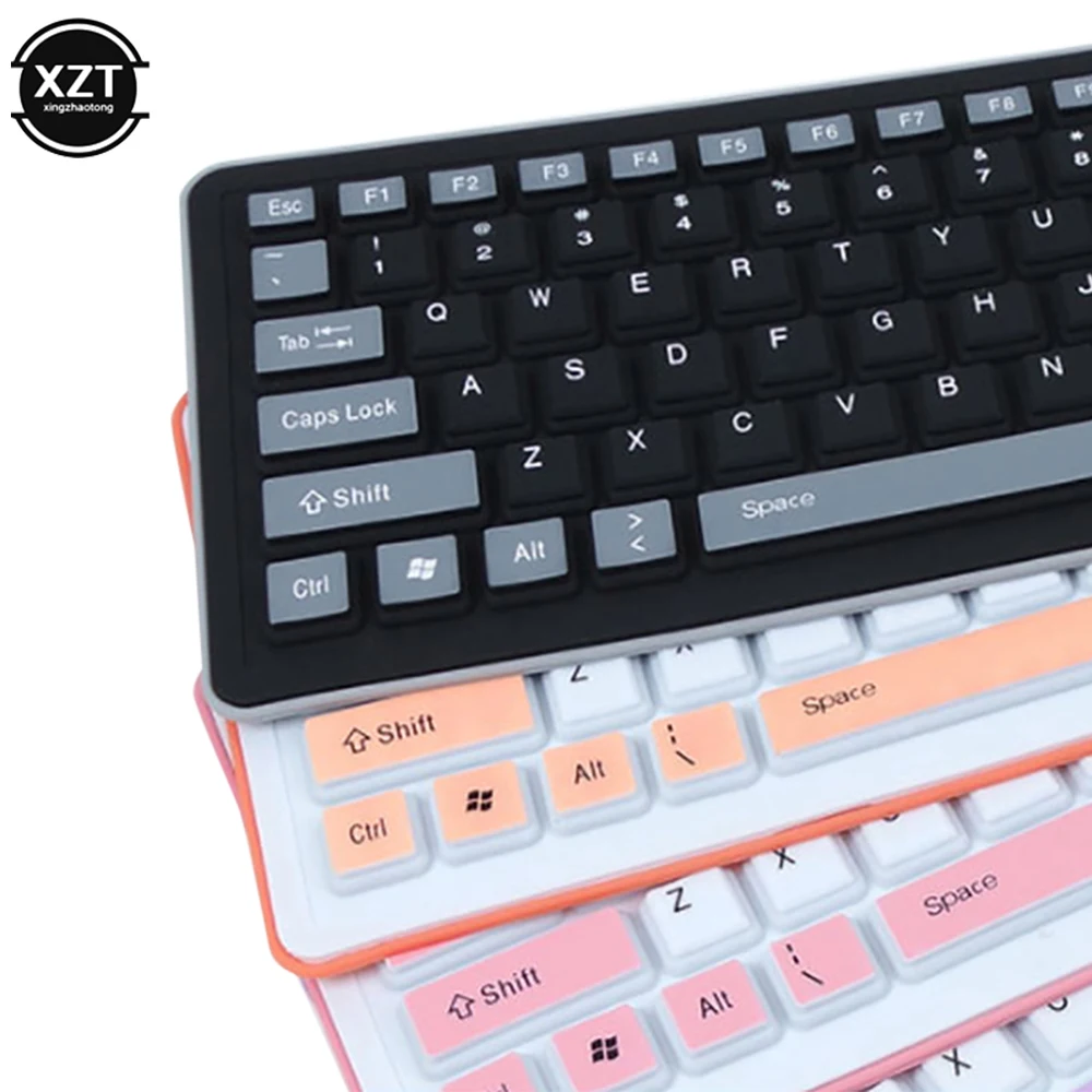 Estink Kabellose Silikontastatur – Wasserdicht, Faltbar & Leise (103 Tasten, 2,4 GHz, Blau)