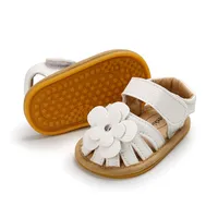 New Infant Baby Shoes Baby Boy Girl Shoes Toddler Flats Summer Sandal Flower Soft Rubber Sole Anti-Slip Crib Shoes First Walker 6