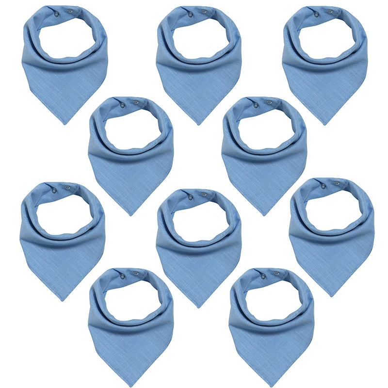 

10PCS Baby Bandana Bibs100% Bamboo Cotton Reversible Super Absorbent Drool Bibs Soft Toddler Triangle Scarf Baby Accessories