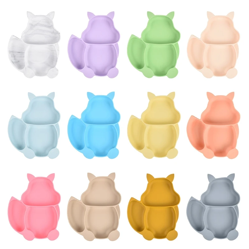 

Пищевая силиконовая детская разделенная присоска, обучающая посуда для младенцев, противоскользящая обеденная тарелка в форме