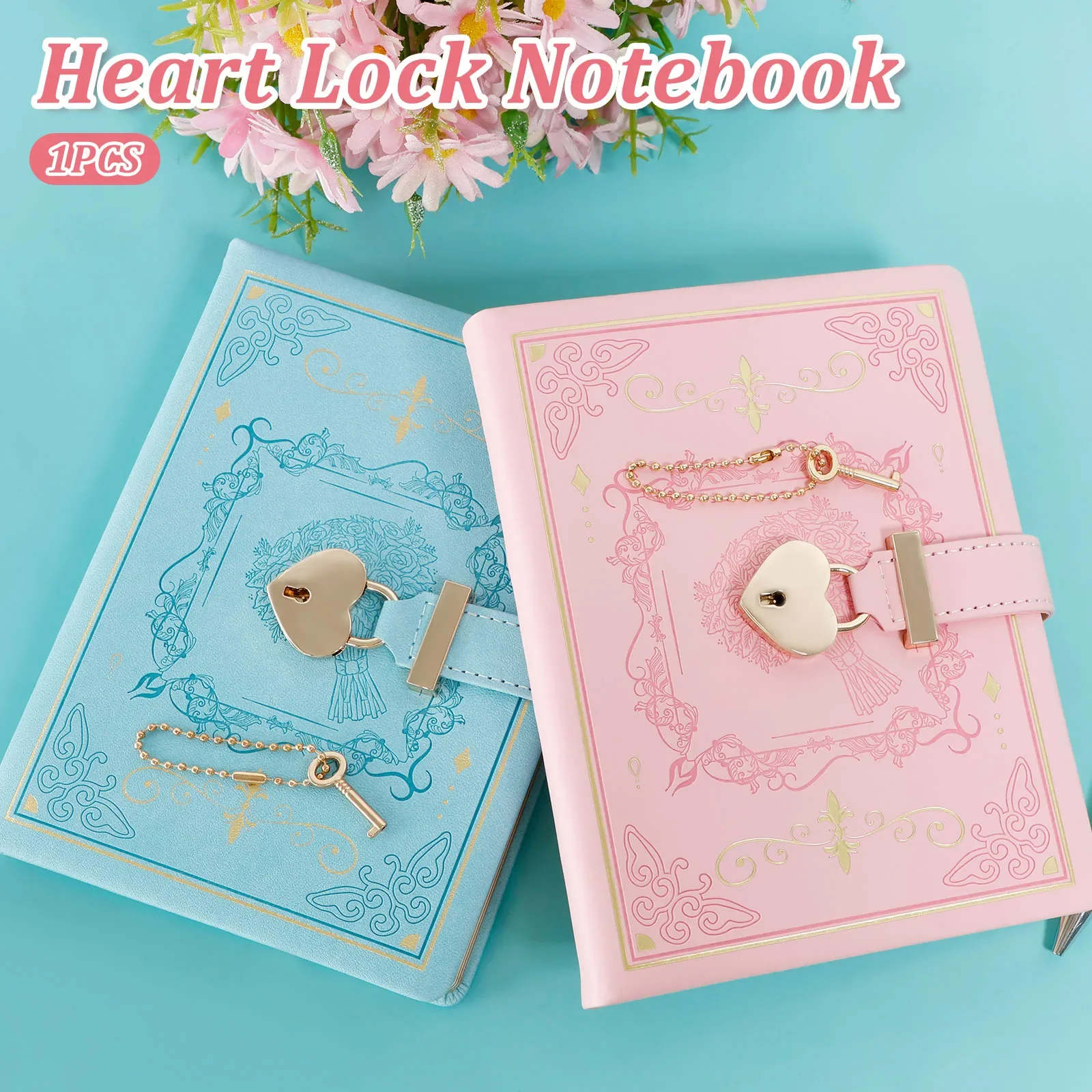 Lock Diary PU Leather Secret Journal With Lock And Key 288 Pages Refillable Notebook Secret Diary For Women Girls Personal