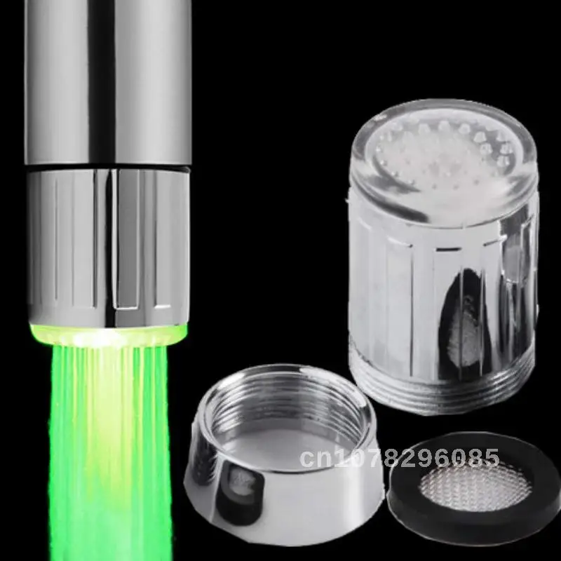 

Temperature Sensor LED Light Water Faucet Tap Glow Lighting Shower Spraying Faucet For Kitchen Bathroom Drop Shipping Sale