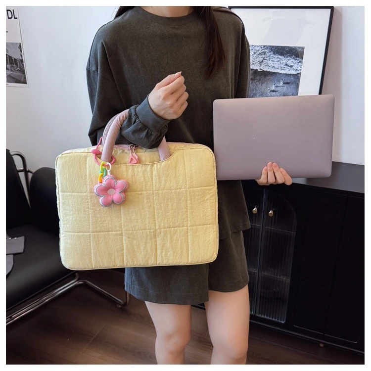Puffy Laptop Sleeve 14/16 Inch Commuter Laptop Briefcase Notebook Sleeve Notebook Case Portable Handbag for Women