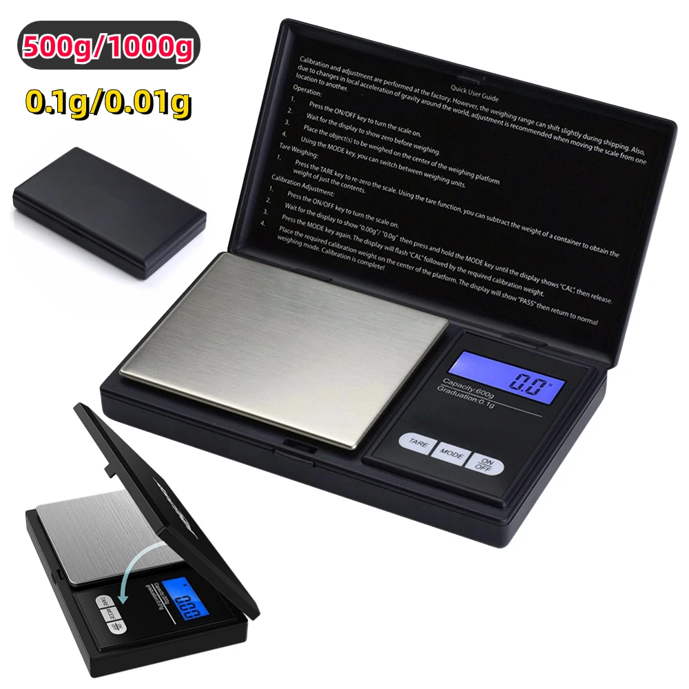 

1kg/0.1g /0.01g Digital Scale Gold Jewellery Weighing Scales Back-lit LCD Display High Precision Scale 7 Unit Mini Jewelry Scale