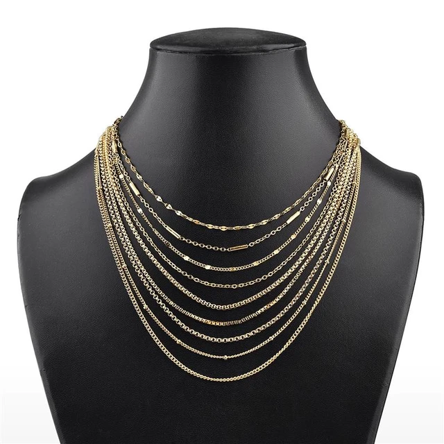 Round Mesh Necklace with Magnetic Clasp Rhodium | Gold / 19 Inches