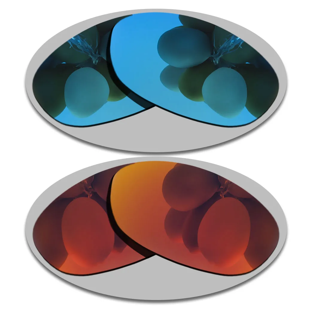 

Sky Blue&Fire Red Lenses Replacement For-Costa Del Mar Brine BR11 Polarized Sunglasses