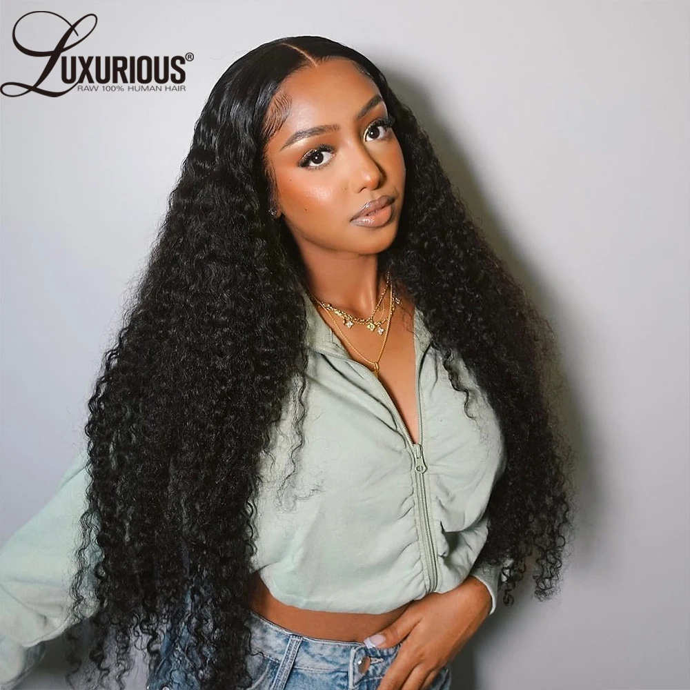 Classic Kinky Curly 4x4 Lace Closure Human Hair Wig Luxurious Curly 13x6Lace Frontal Human Hair Wigs For Women 360 Full Lace Wig