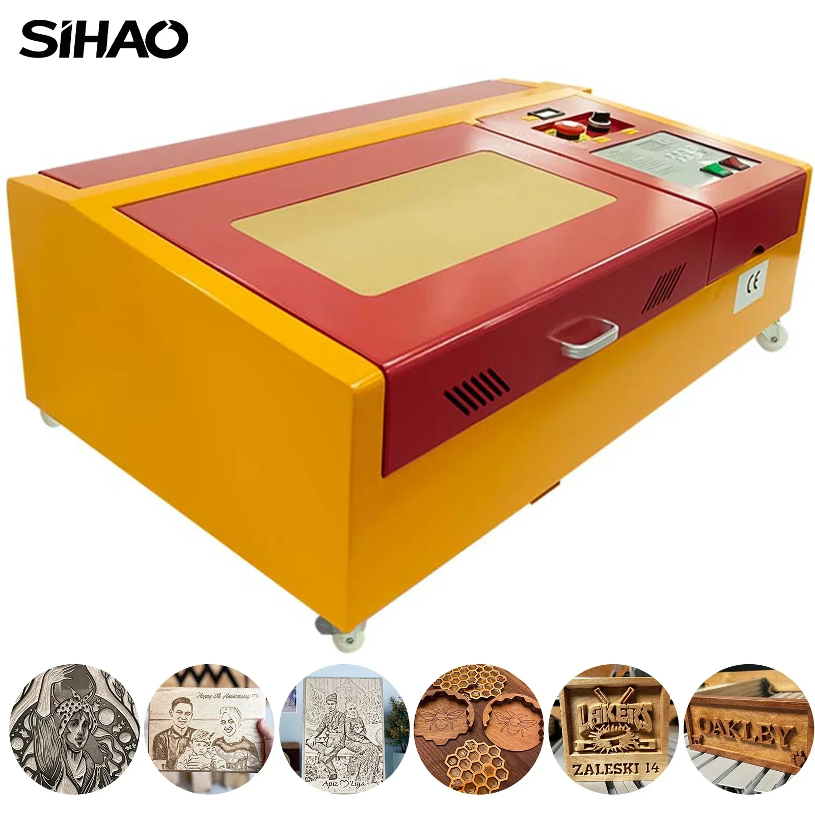 Vevor 50W Co2 Stampante Per Incisore Laser Cnc Taglierina Per Legno Stampante Laser All-In-One Macchina Per Incisione Laser 300*200Mm