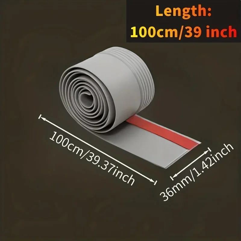 Self-Adhesive Door Bottom Seal - 4 Pack, Total Protection from Drafts, Dust, Water, Insects & Noise, Energy Saving 1m Length